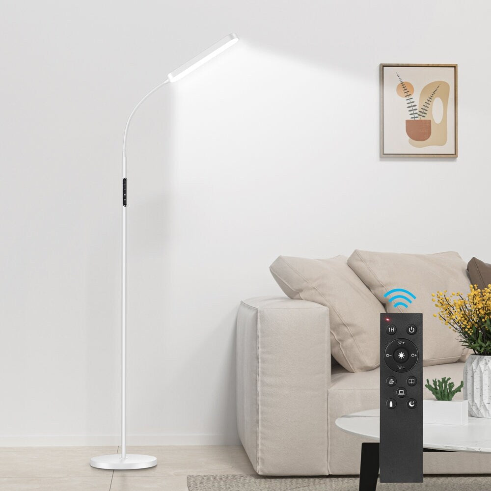 Lampadaire de travail/lecture à LED 12 W à intensité variable avec télécommande et commande tactile - N/A