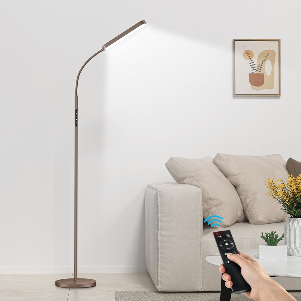 Lampadaire de travail/lecture à LED 12 W à intensité variable avec télécommande et commande tactile - N/A