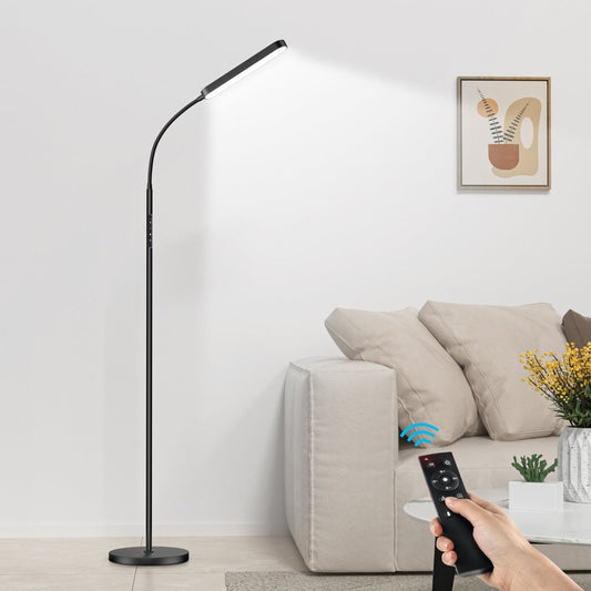 Lampadaire de travail/lecture à LED 12 W à intensité variable avec télécommande et commande tactile - N/A