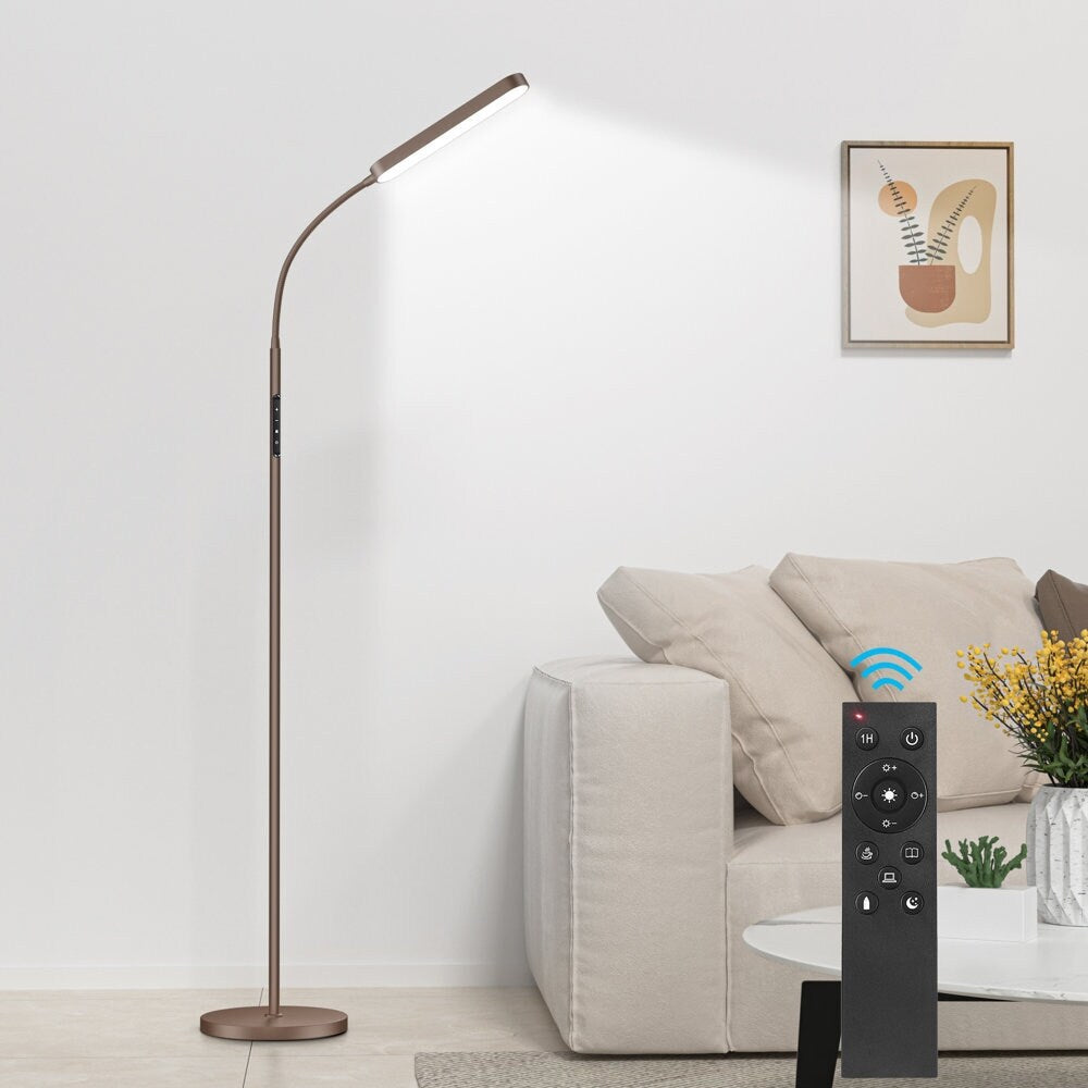 Lampadaire de travail/lecture à LED 12 W à intensité variable avec télécommande et commande tactile - N/A