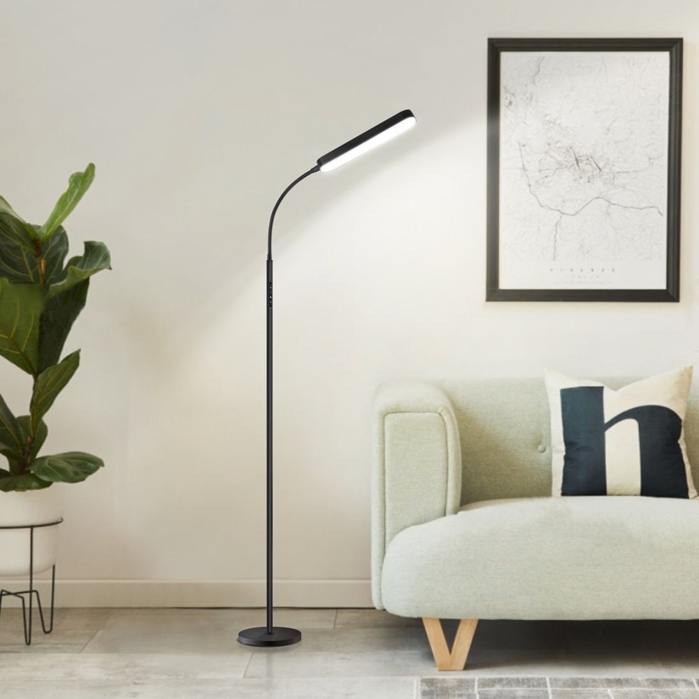Lampadaire de travail/lecture à LED 12 W à intensité variable avec télécommande et commande tactile - N/A