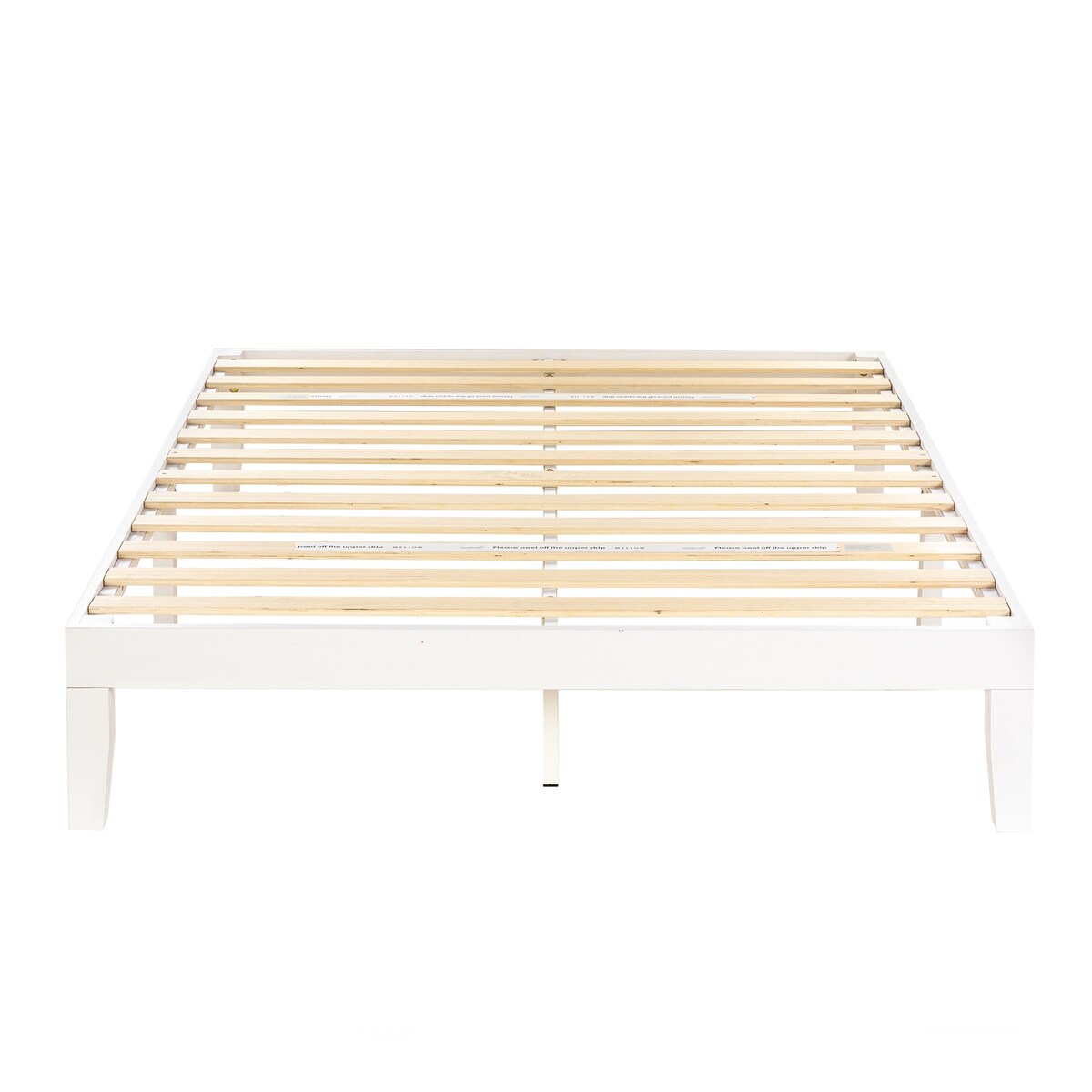 Cadre de lit plateforme classique en bois massif 12