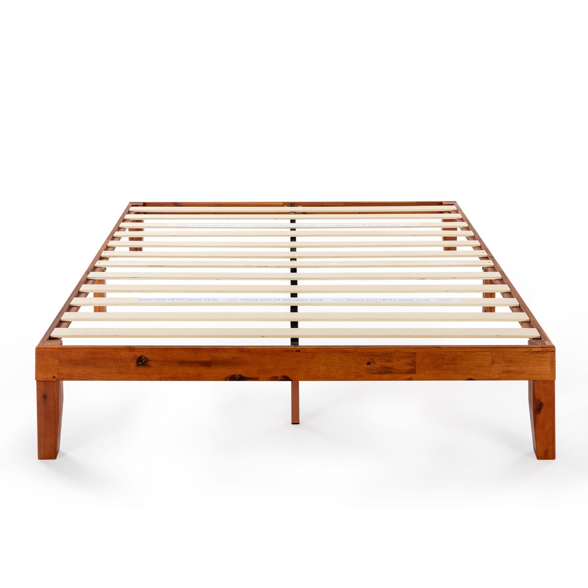 Cadre de lit plateforme classique en bois massif 12