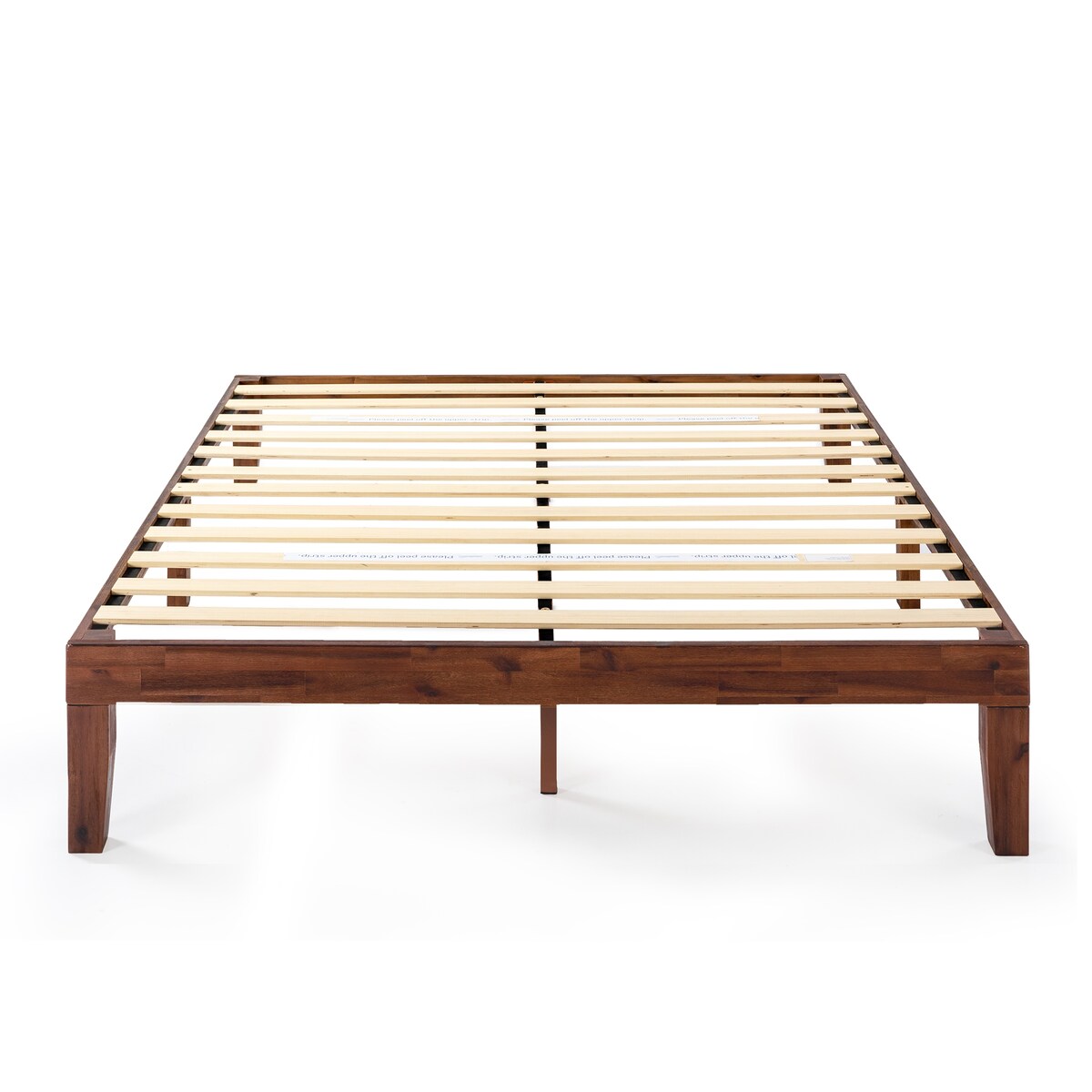 Cadre de lit plateforme classique en bois massif 12