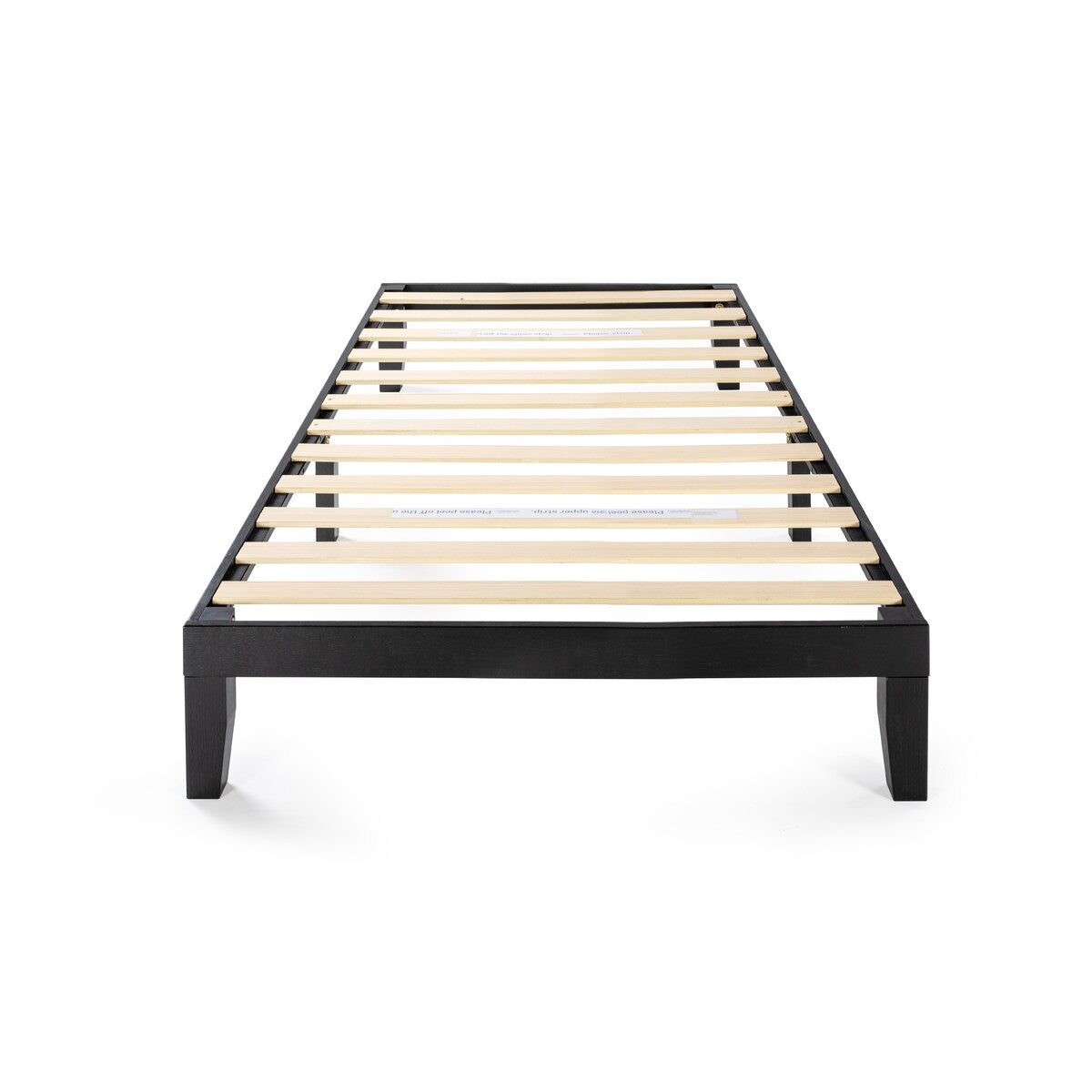 Cadre de lit plateforme classique en bois massif 12