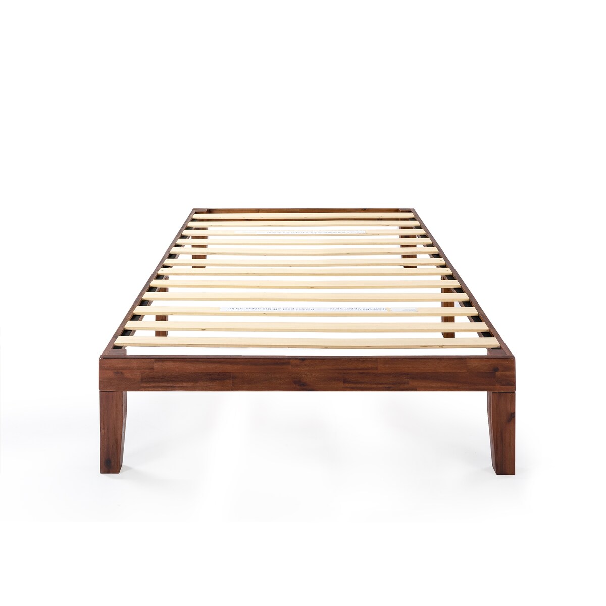 Cadre de lit plateforme classique en bois massif 12