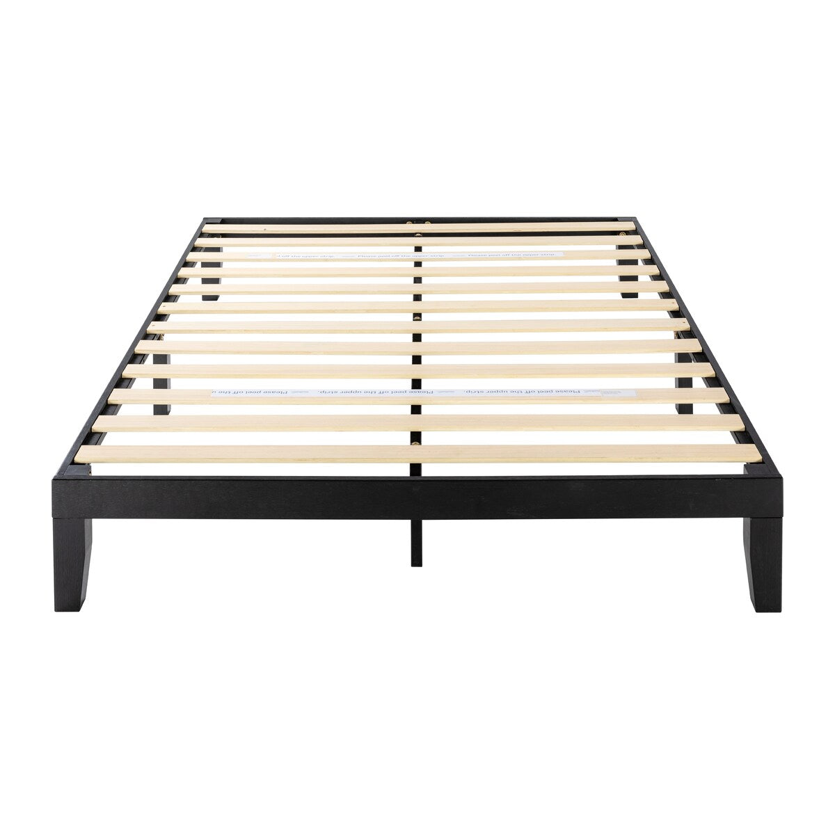 Cadre de lit plateforme classique en bois massif 12