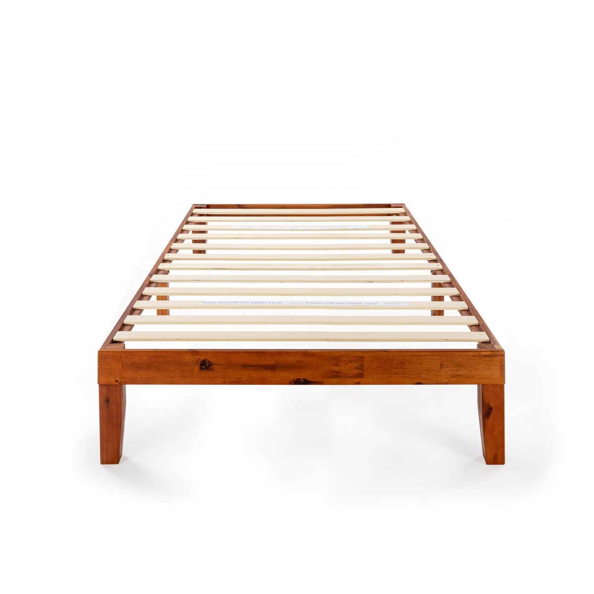 Cadre de lit plateforme classique en bois massif 12