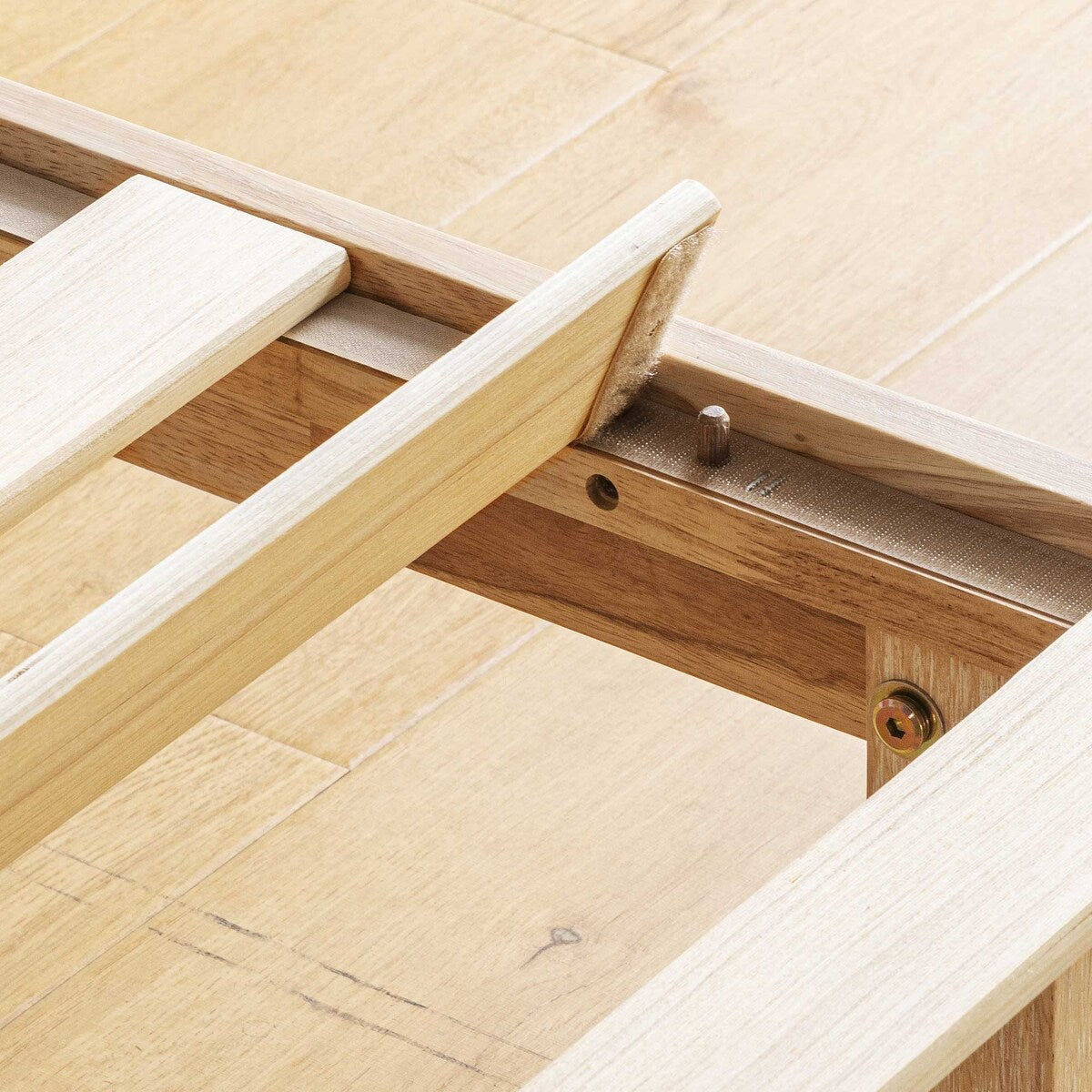 Cadre de lit plateforme classique en bois massif 12