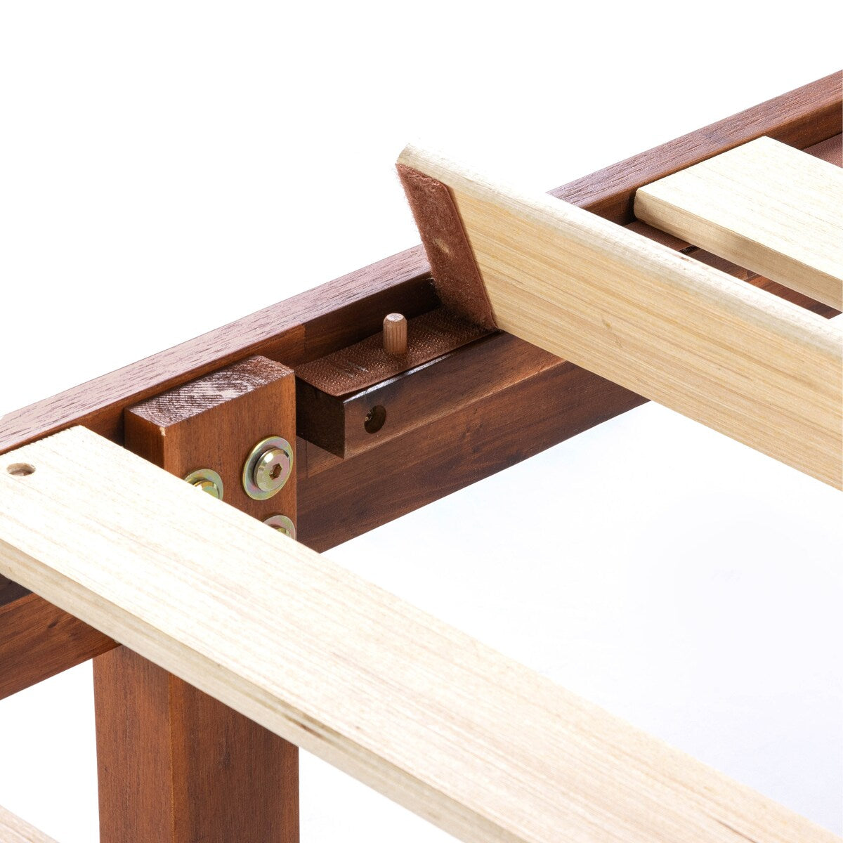 Cadre de lit plateforme classique en bois massif 12