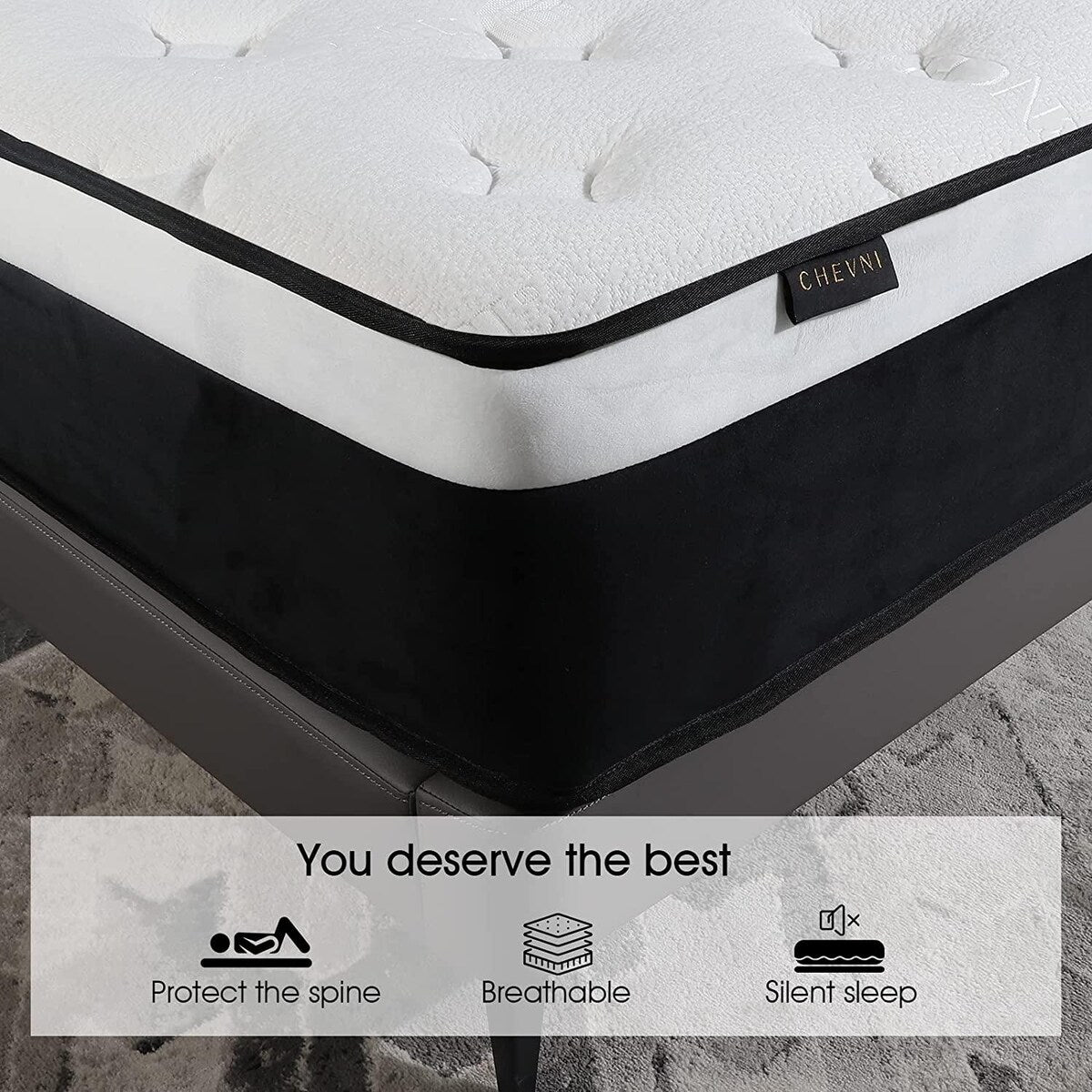 12 matelas hybrides en mousse à mémoire de forme moyenne dans une boîte