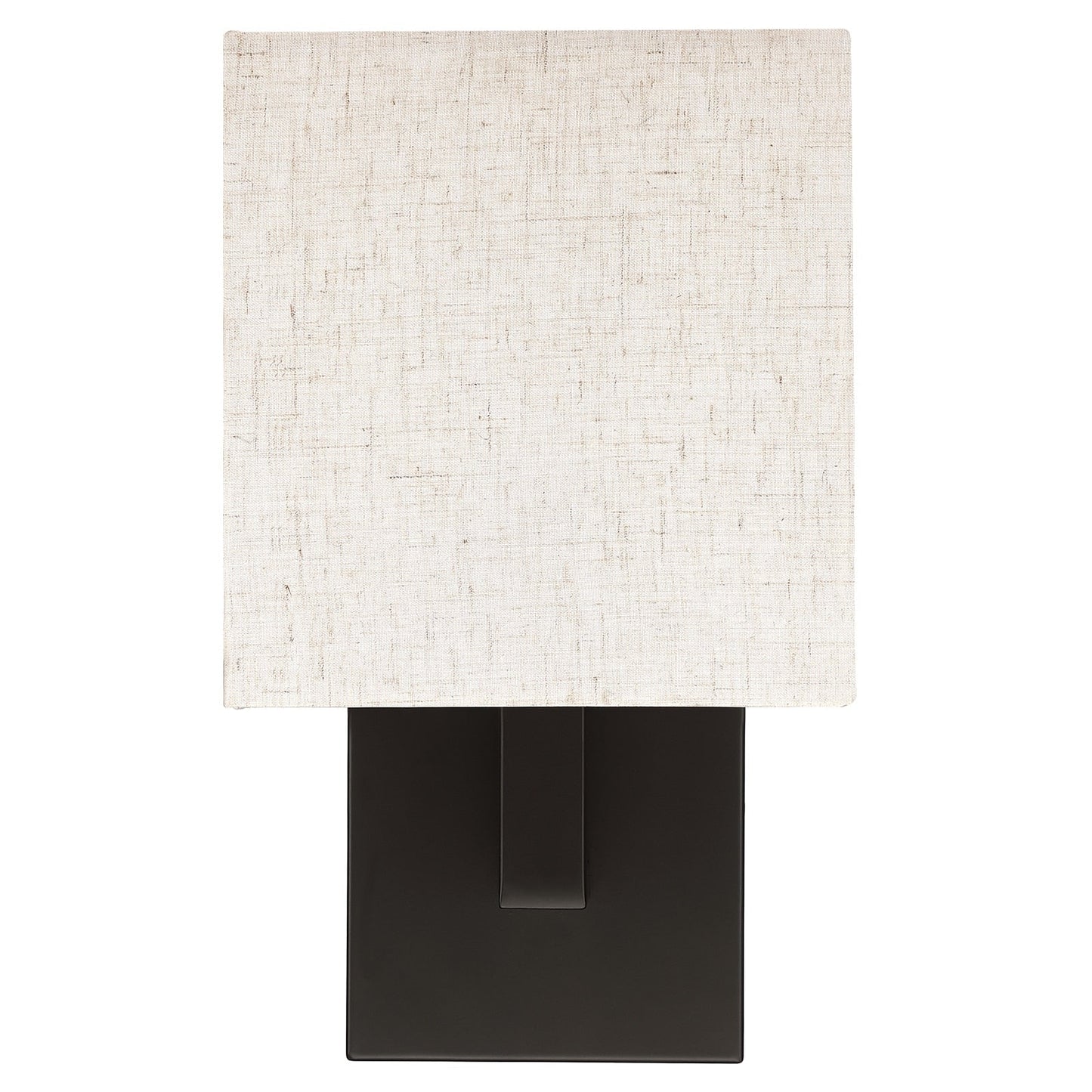 Applique murale bronze foncé de 30 cm de hauteur avec abat-jour en tissu avoine