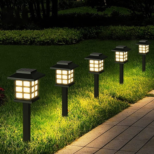 Lot de 12 lampes solaires d'extérieur étanches pour jardin, paysage et terrasse