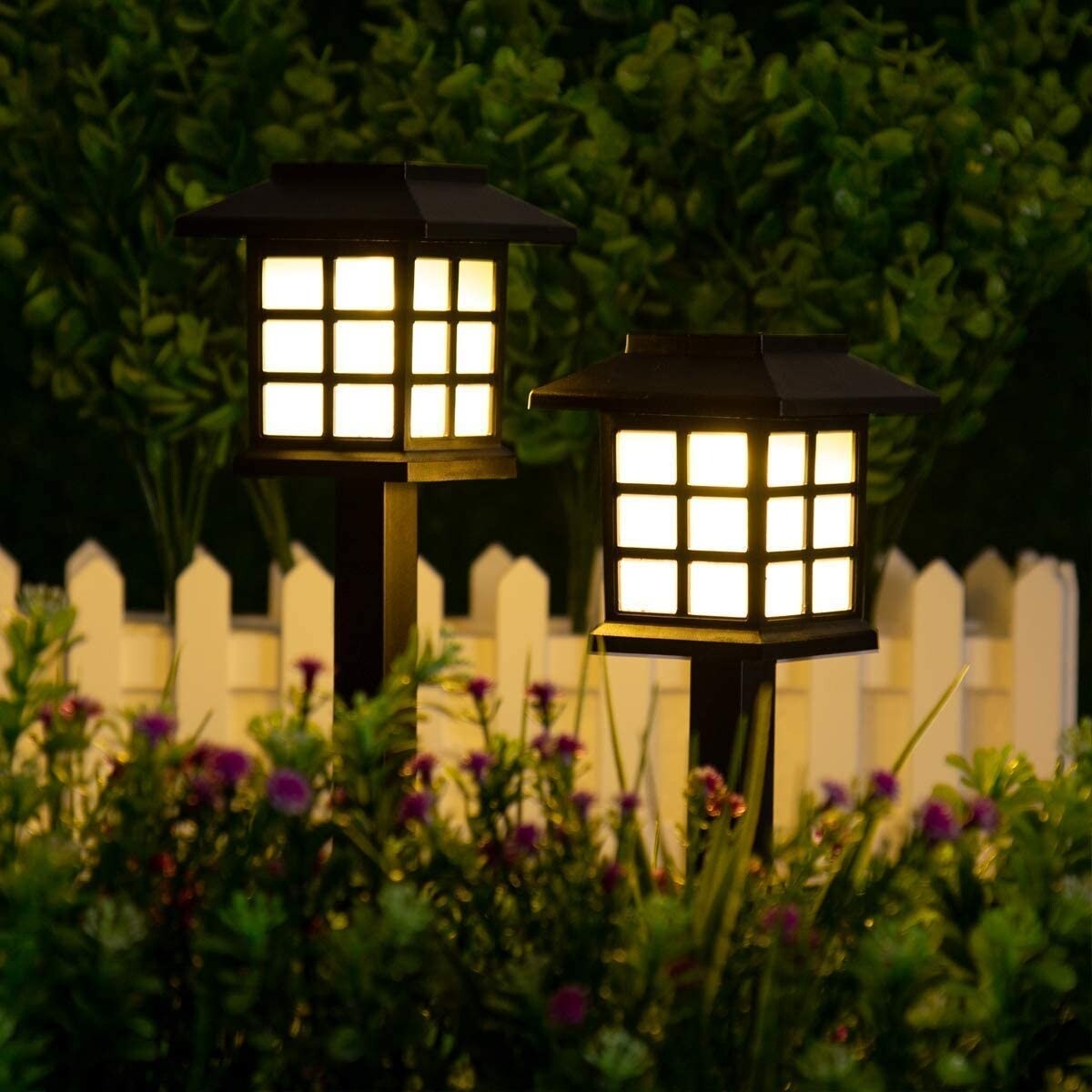 Lot de 12 lampes solaires d'extérieur étanches pour jardin, paysage et terrasse