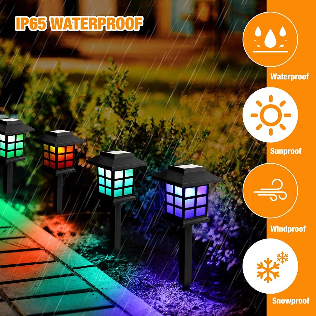 Lot de 12 lampes solaires d'extérieur étanches pour jardin, paysage et terrasse