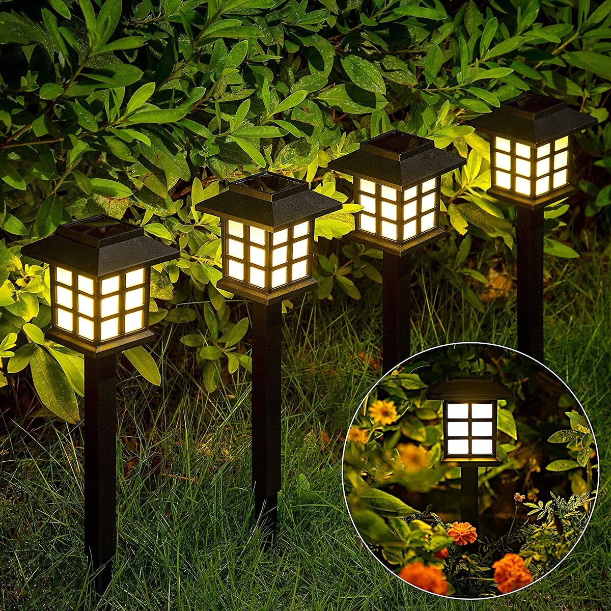 Lot de 12 lampes solaires d'extérieur étanches pour jardin, paysage et terrasse