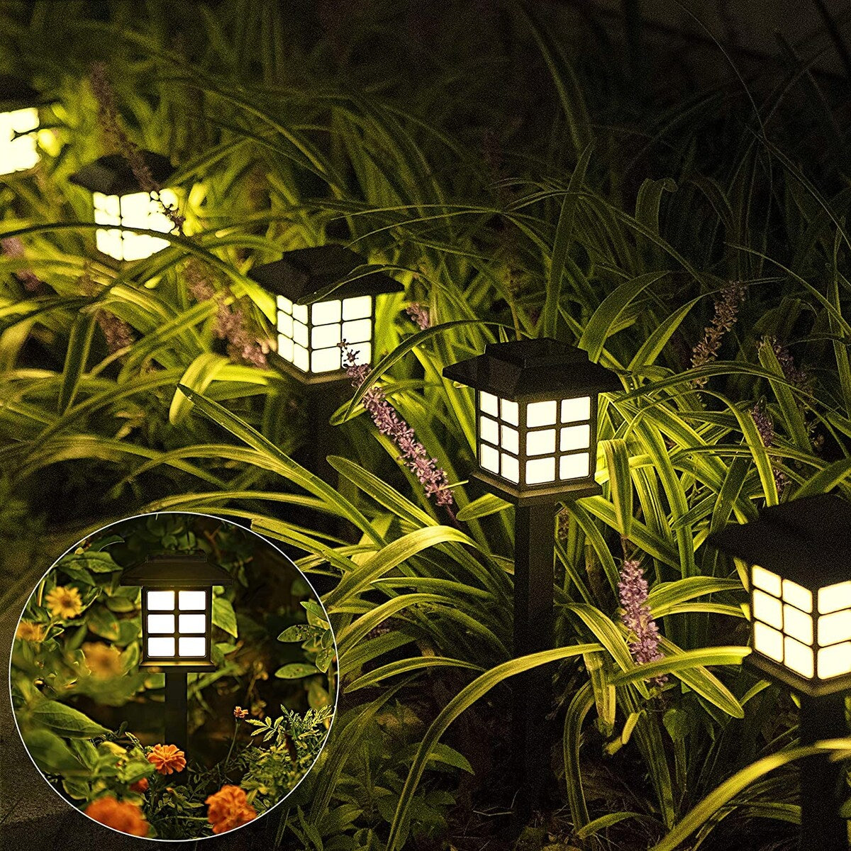 Lot de 12 lampes solaires d'extérieur étanches pour jardin, paysage et terrasse
