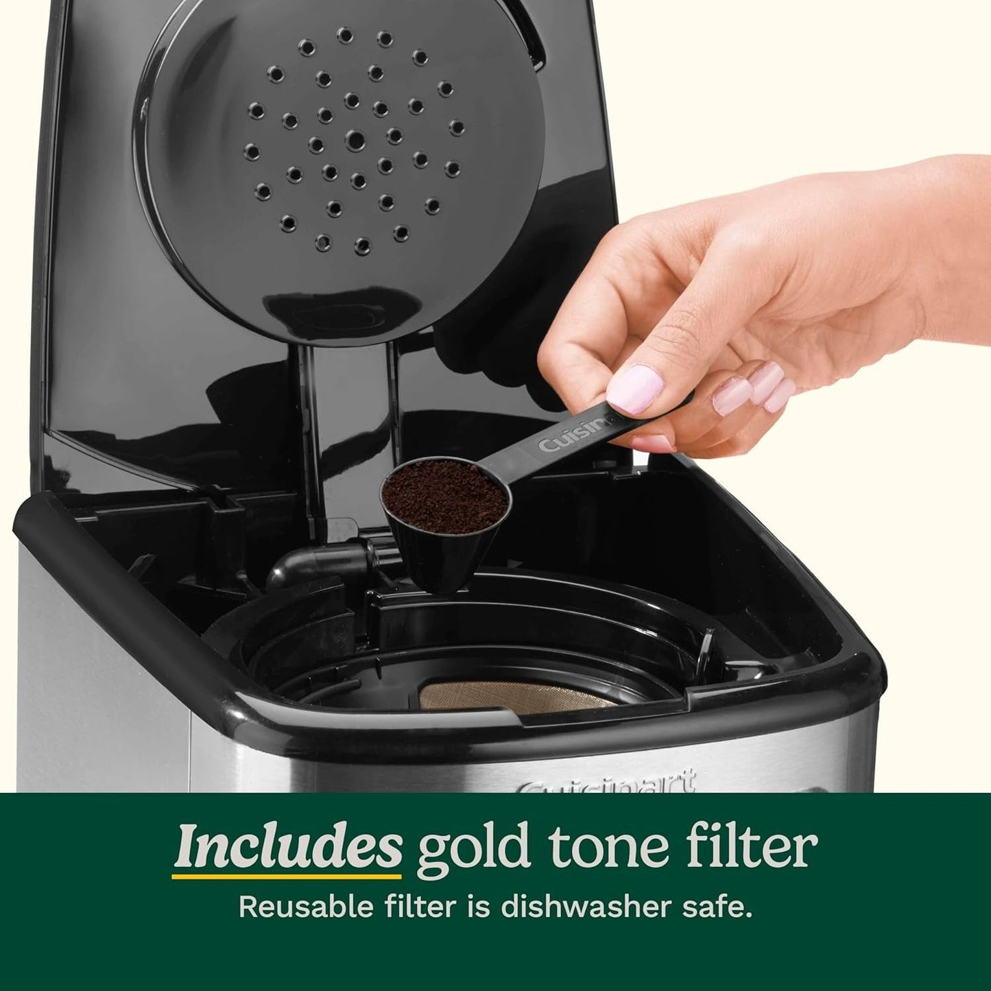 Cafetière programmable 14 tasses, carafe en verre, réglage de l'intensité de l'infusion, réglage de 1 à 4 tasses, acier inoxydable