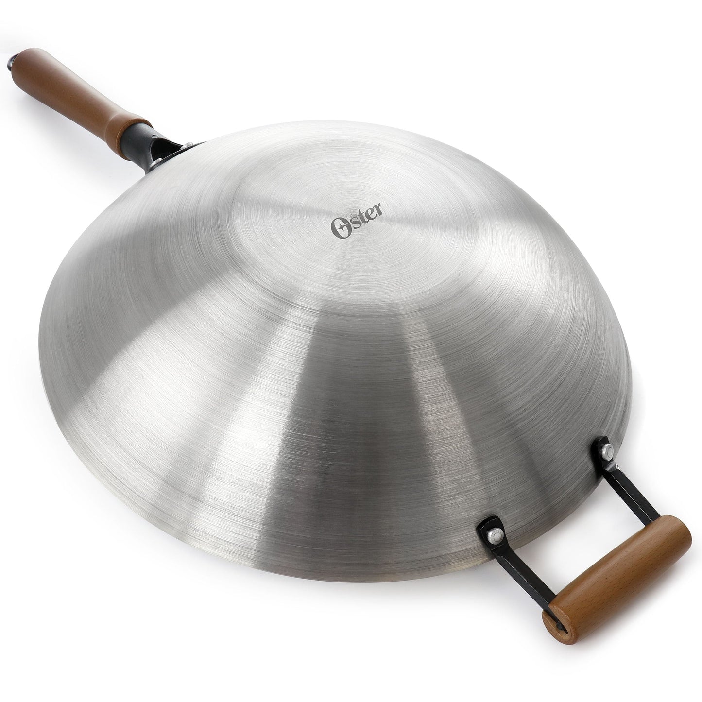 Wok en acier inoxydable de 14 pouces