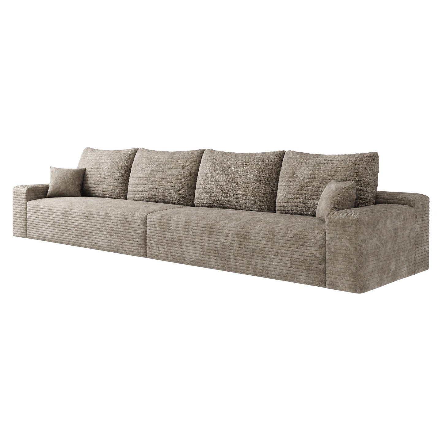 Canapé 5 places en mousse 140Foam - Canapé nuage en velours côtelé moelleux avec fauteuil inclinable et mousse haute résilience