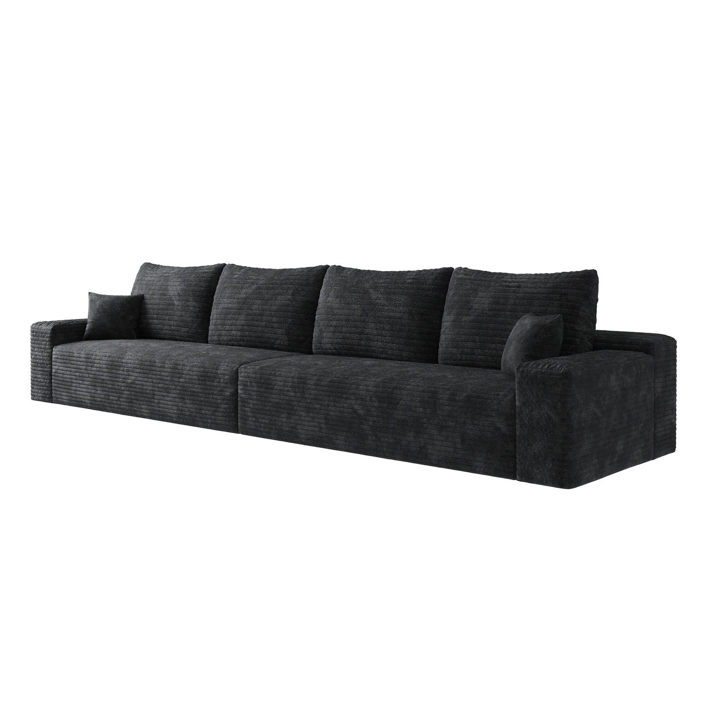Canapé 5 places en mousse 140Foam - Canapé nuage en velours côtelé moelleux avec fauteuil inclinable et mousse haute résilience