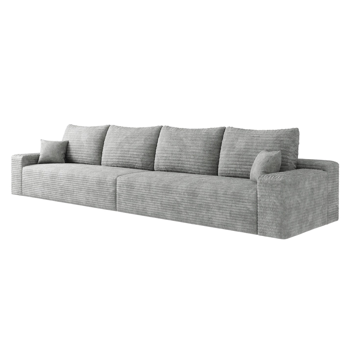 Canapé 5 places en mousse 140Foam - Canapé nuage en velours côtelé moelleux avec fauteuil inclinable et mousse haute résilience
