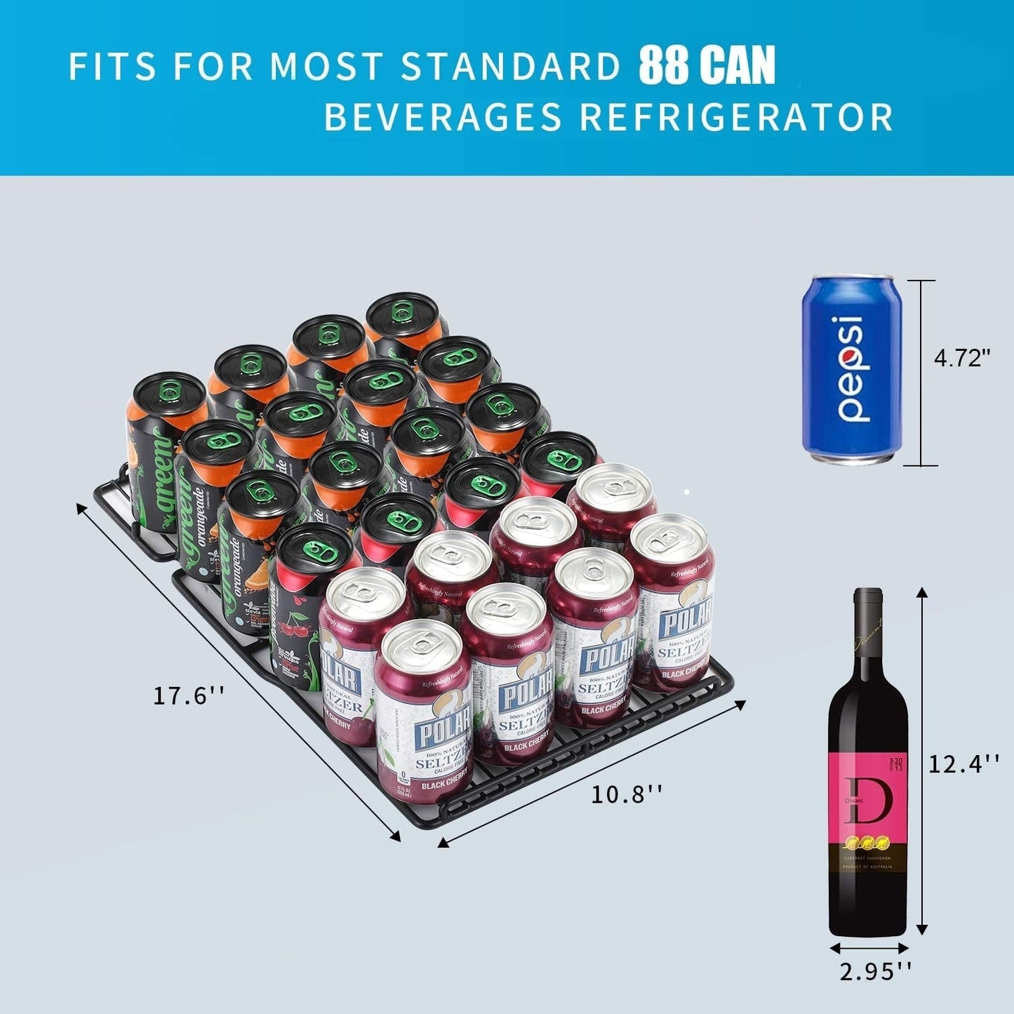 Réfrigérateur à boissons de 15 pouces - 22,76 pouces de profondeur x 14,96 pouces de largeur x 34,25 pouces de hauteur