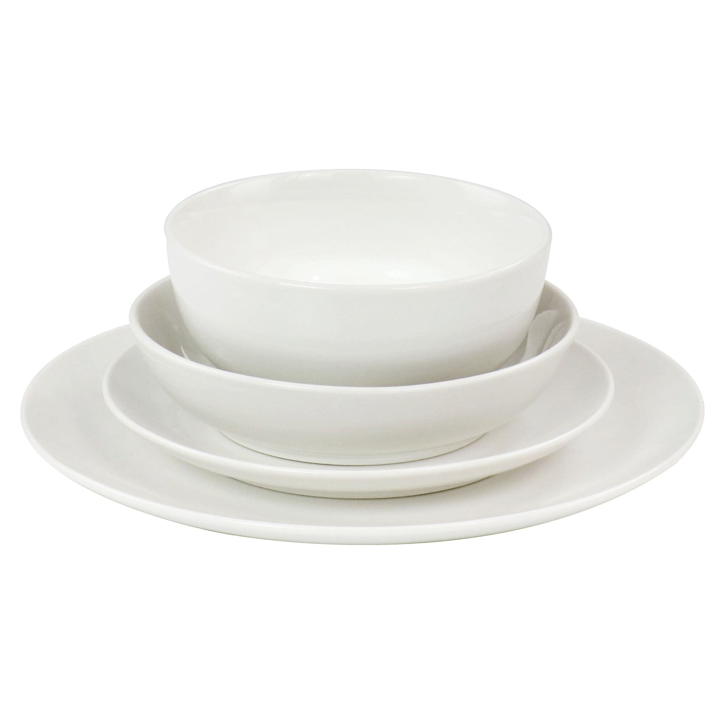 Service de table 16 pièces en porcelaine avec deux bols