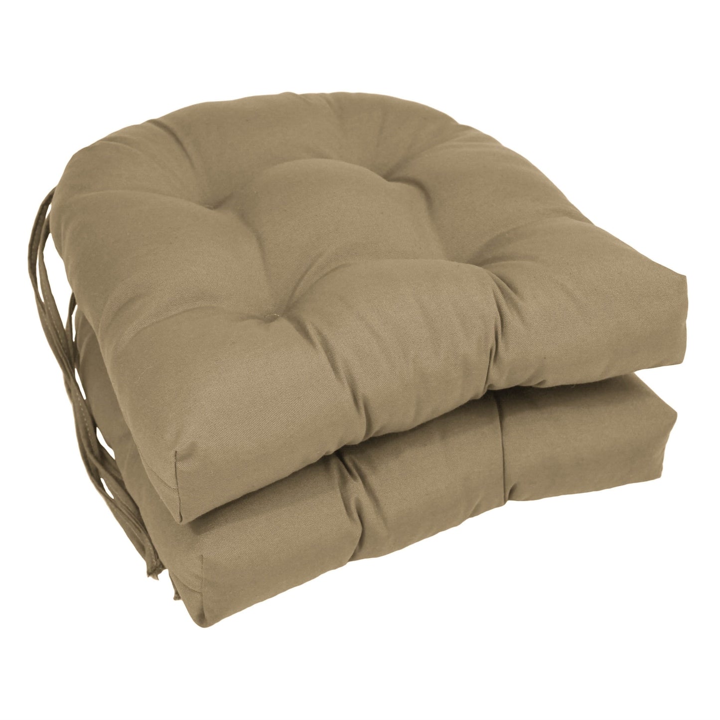 Coussins de chaise d'intérieur en sergé en forme de U de 16 pouces (ensemble de 2, 4 ou 6) - 16 x 16