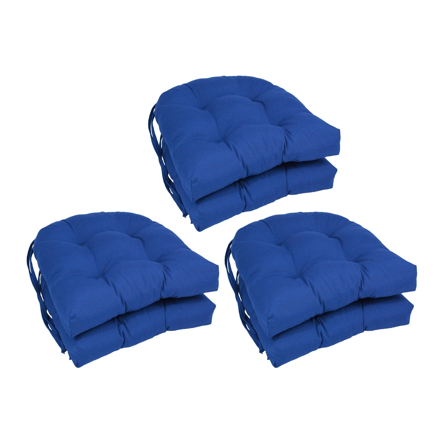 Coussins de chaise d'intérieur en sergé en forme de U de 16 pouces (ensemble de 2, 4 ou 6) - 16 x 16