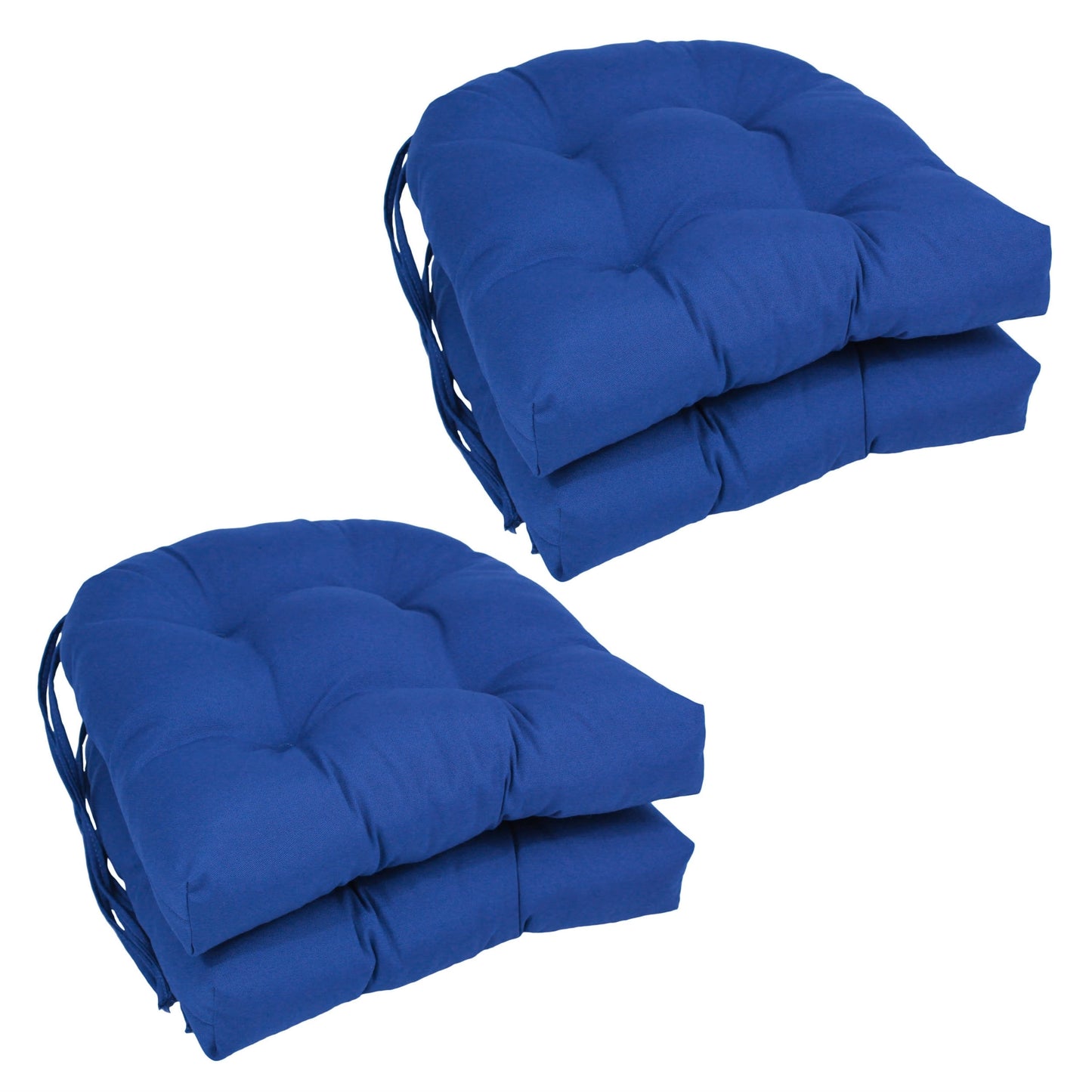 Coussins de chaise d'intérieur en sergé en forme de U de 16 pouces (ensemble de 2, 4 ou 6) - 16 x 16