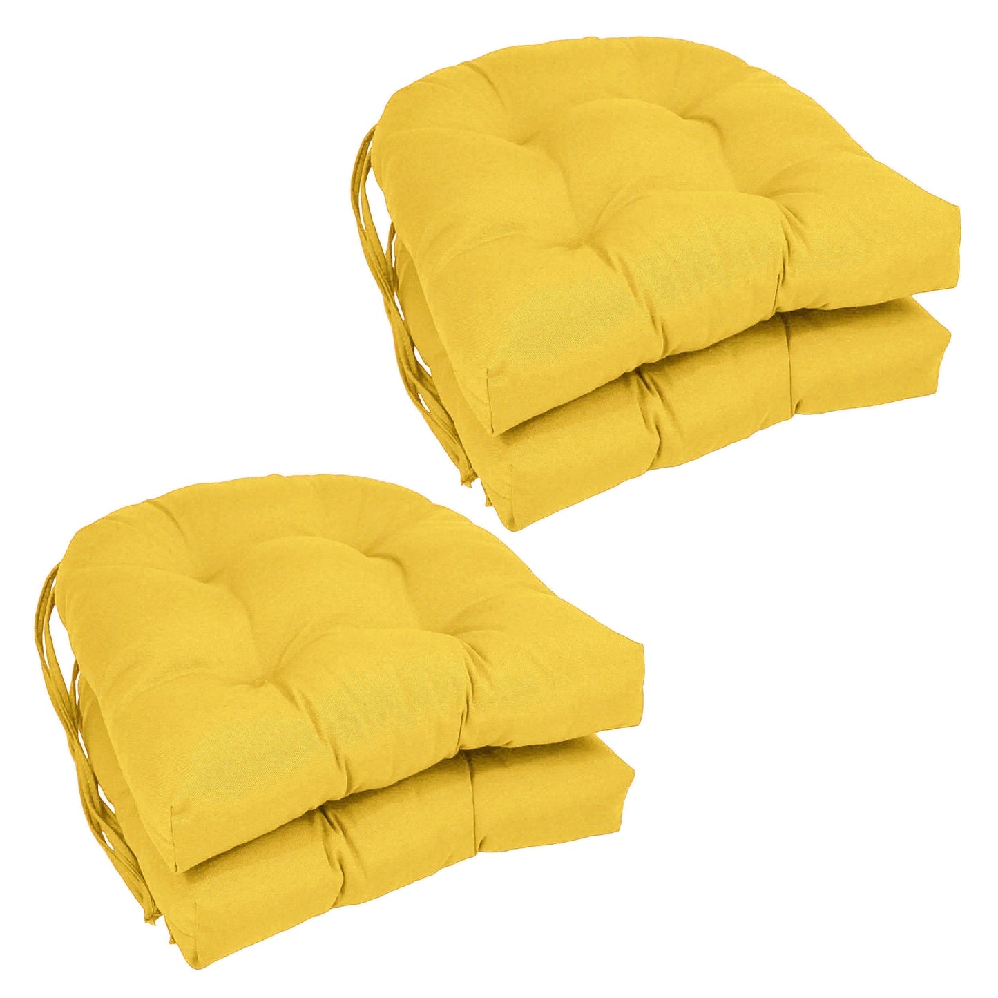 Coussins de chaise d'intérieur en sergé en forme de U de 16 pouces (ensemble de 2, 4 ou 6) - 16 x 16