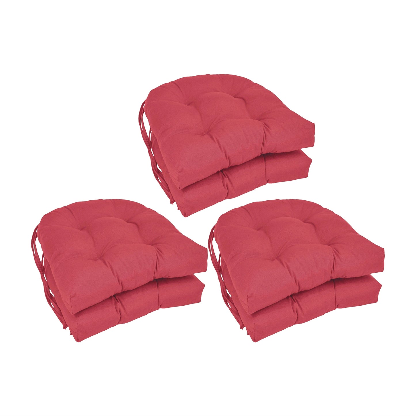 Coussins de chaise d'intérieur en sergé en forme de U de 16 pouces (ensemble de 2, 4 ou 6) - 16 x 16