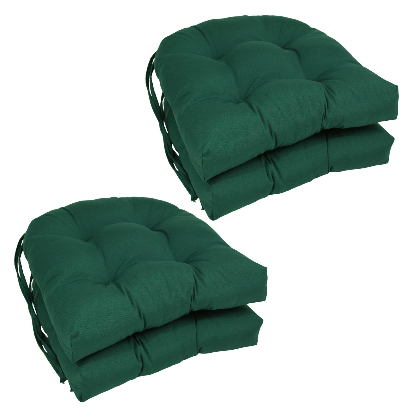 Coussins de chaise d'intérieur en sergé en forme de U de 16 pouces (ensemble de 2, 4 ou 6) - 16 x 16