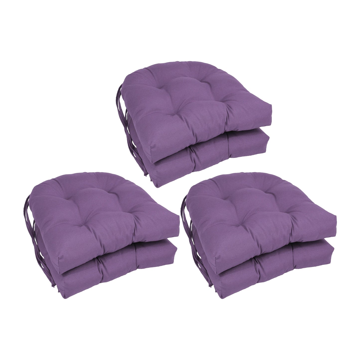 Coussins de chaise d'intérieur en sergé en forme de U de 16 pouces (ensemble de 2, 4 ou 6) - 16 x 16