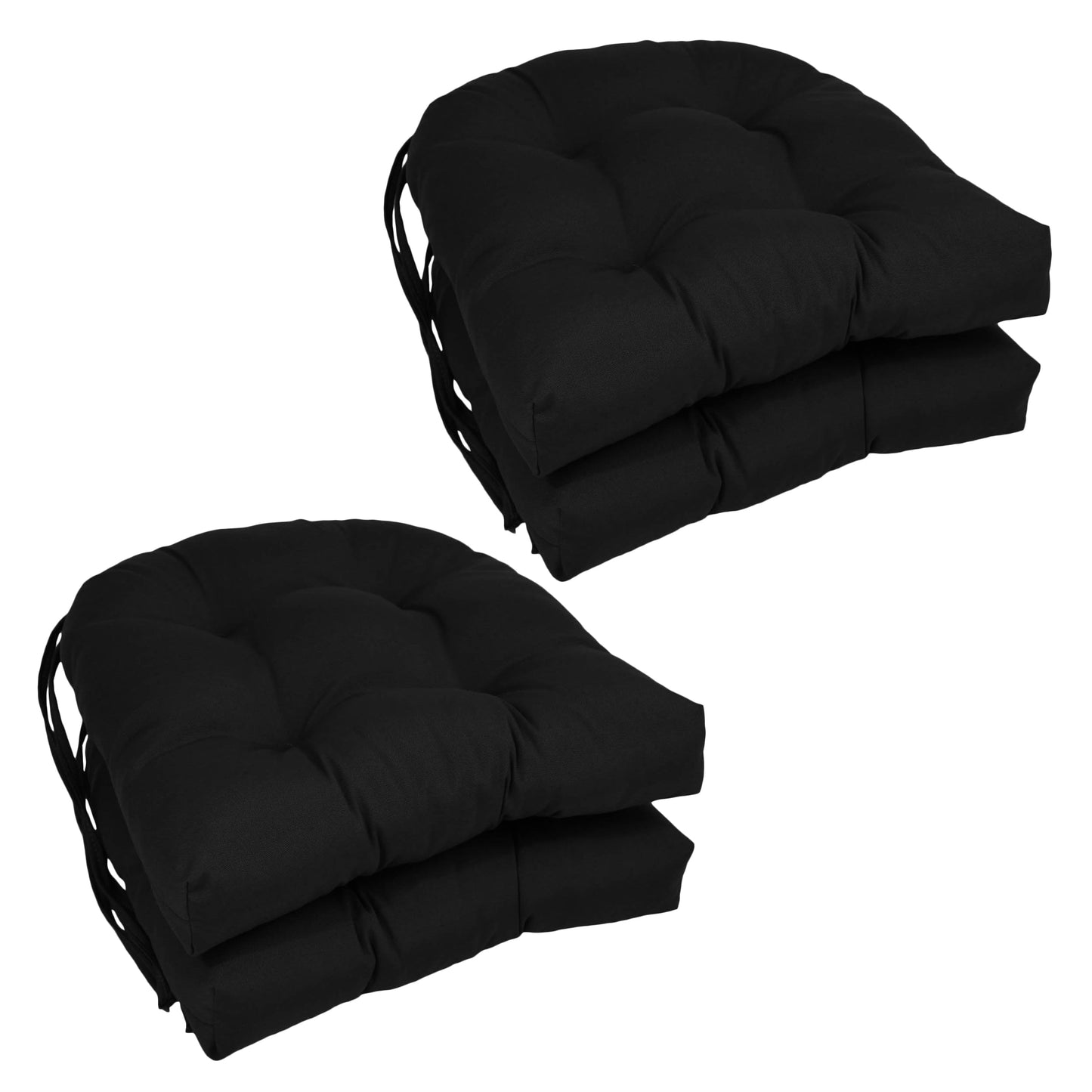 Coussins de chaise d'intérieur en sergé en forme de U de 16 pouces (ensemble de 2, 4 ou 6) - 16 x 16