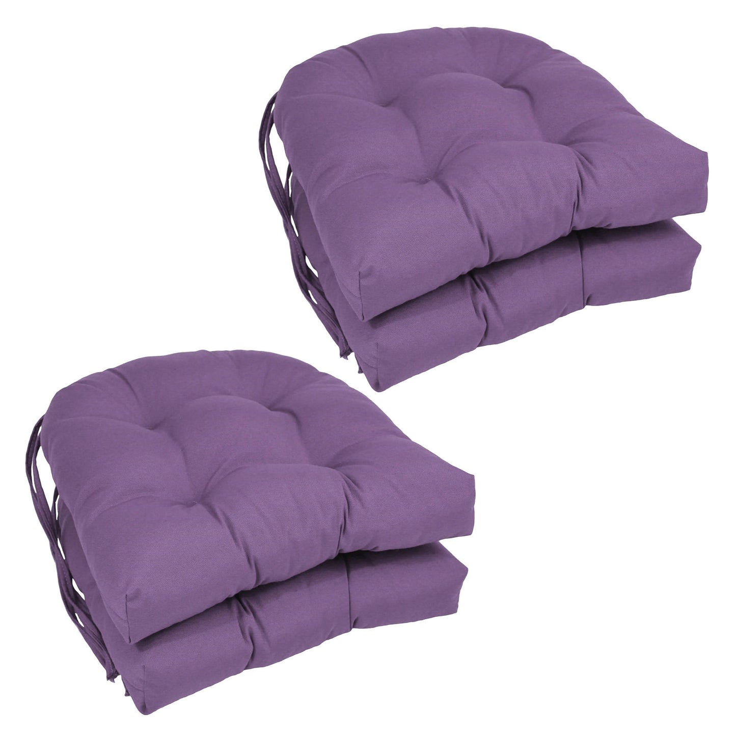 Coussins de chaise d'intérieur en sergé en forme de U de 16 pouces (ensemble de 2, 4 ou 6) - 16 x 16