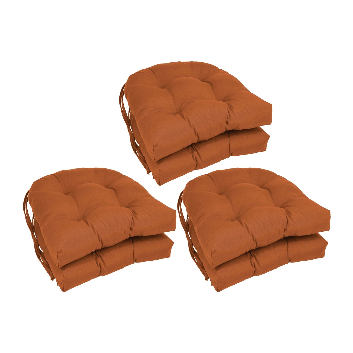 Coussins de chaise d'intérieur en sergé en forme de U de 16 pouces (ensemble de 2, 4 ou 6) - 16 x 16