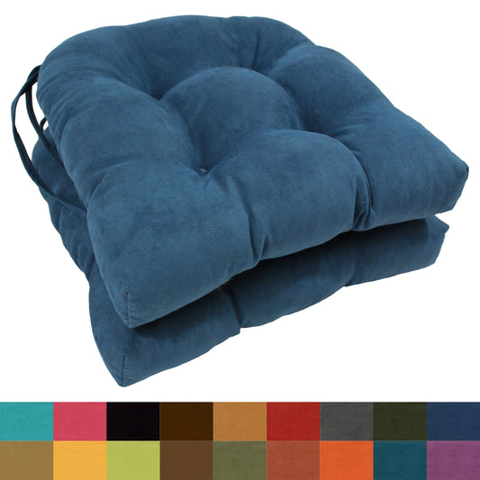 Coussins de chaise d'intérieur en microsuède en forme de U de 16 pouces (lot de 2, 4 ou 6)