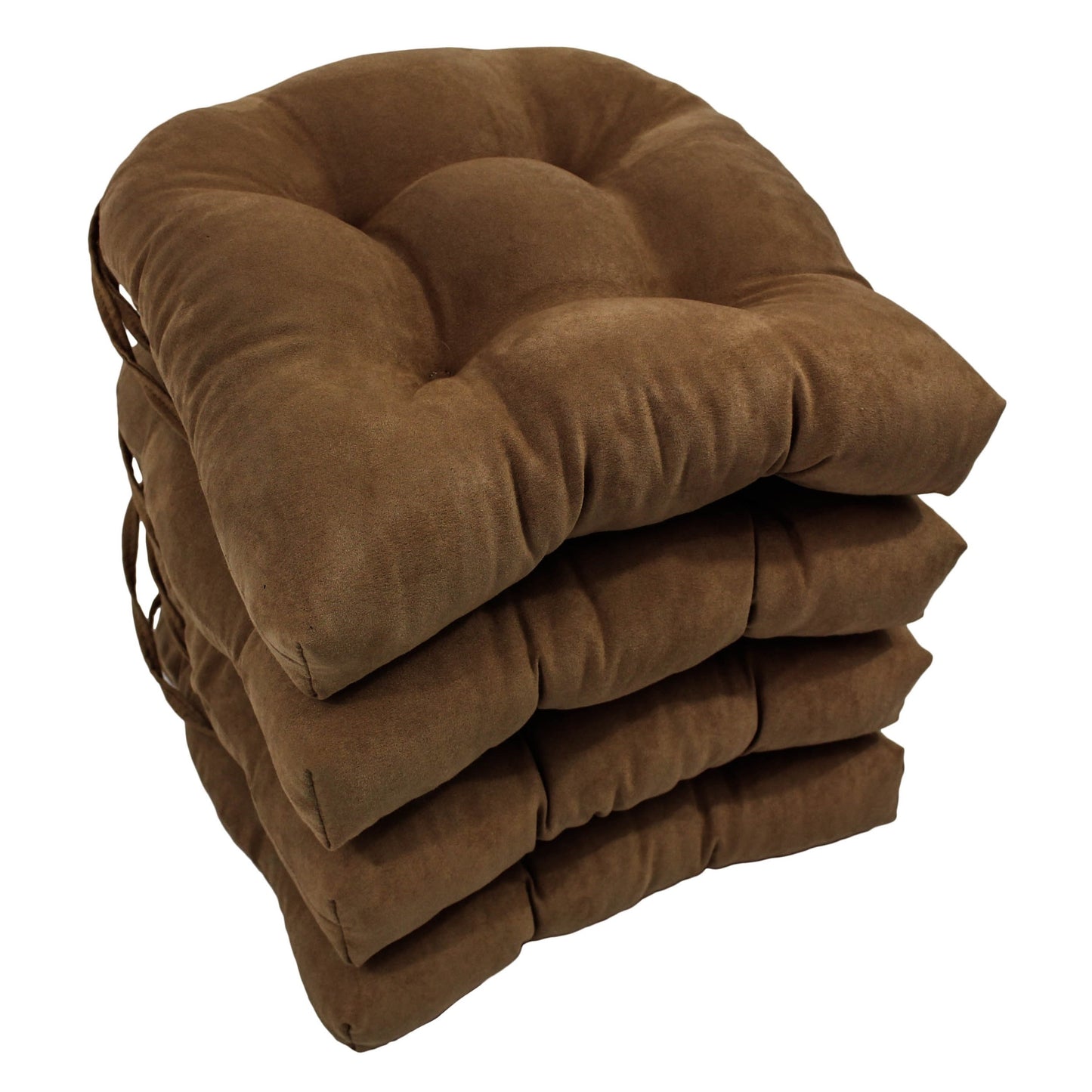Coussins de chaise d'intérieur en microsuède en forme de U de 16 pouces (lot de 2, 4 ou 6)