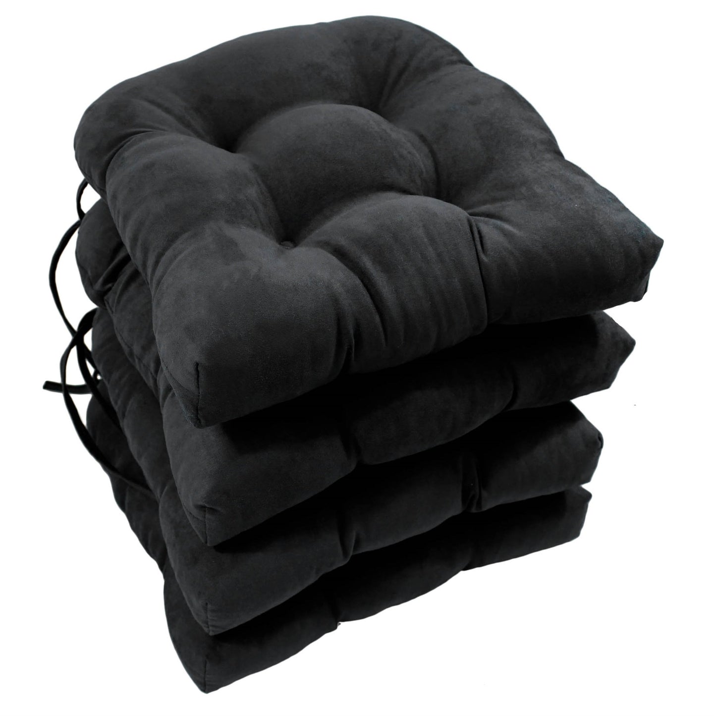 Coussins de chaise d'intérieur en microsuède en forme de U de 16 pouces (lot de 2, 4 ou 6)