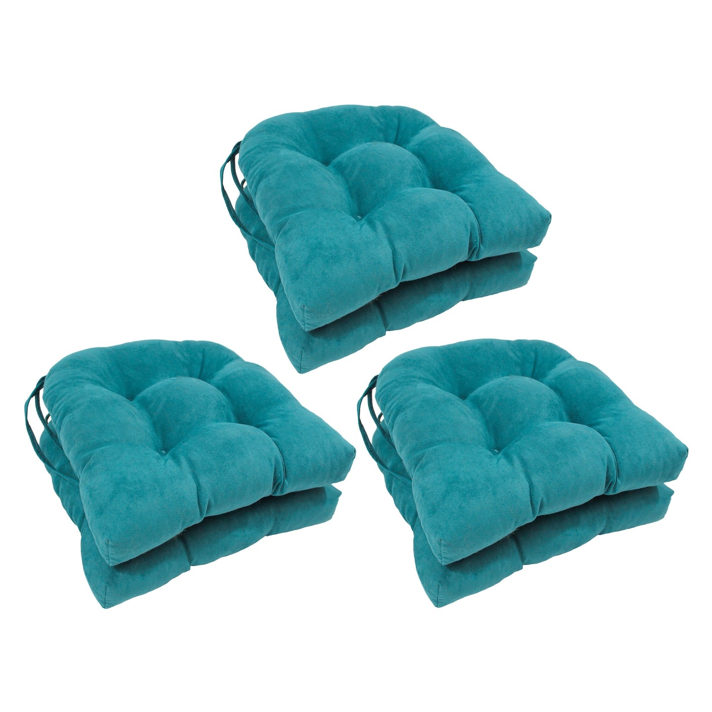 Coussins de chaise d'intérieur en microsuède en forme de U de 16 pouces (lot de 2, 4 ou 6)