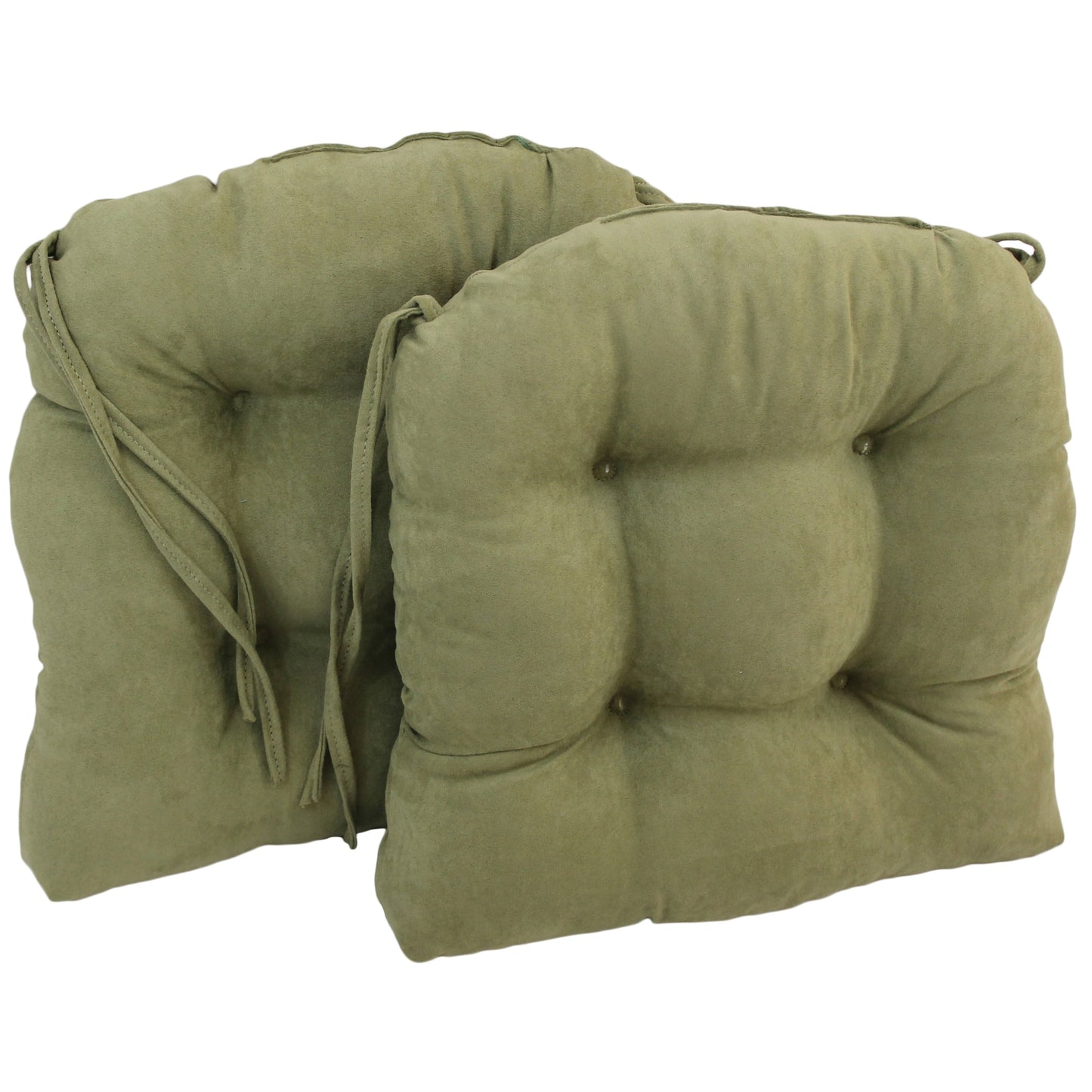 Coussins de chaise d'intérieur en microsuède en forme de U de 16 pouces (lot de 2, 4 ou 6)
