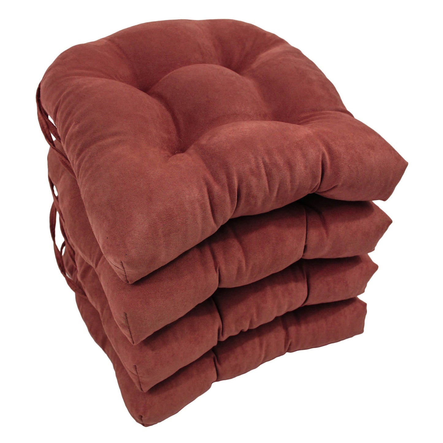 Coussins de chaise d'intérieur en microsuède en forme de U de 16 pouces (lot de 2, 4 ou 6)