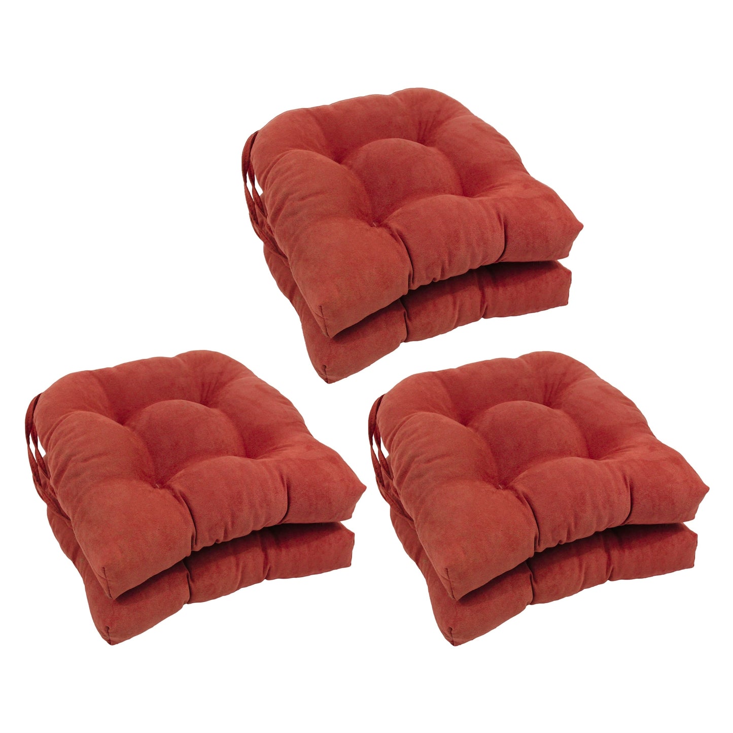 Coussins de chaise d'intérieur en microsuède en forme de U de 16 pouces (lot de 2, 4 ou 6)