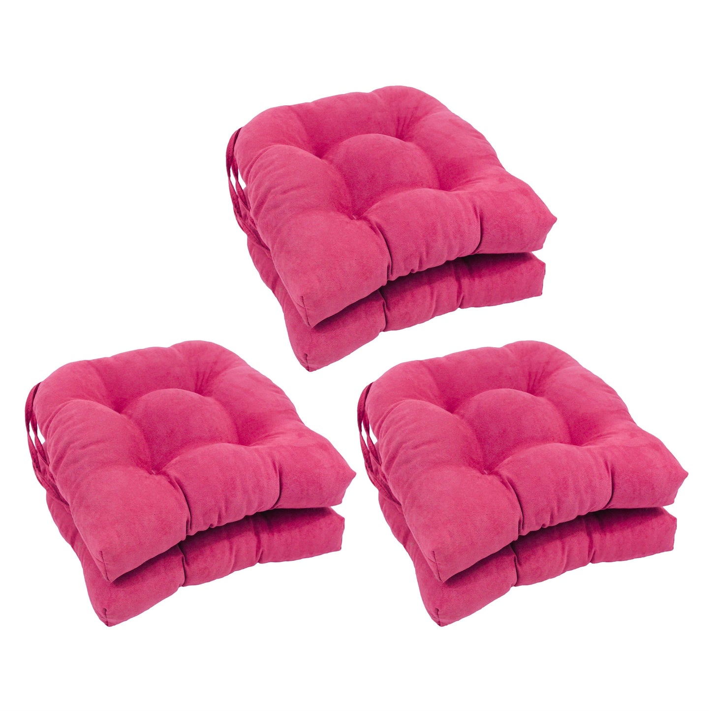 Coussins de chaise d'intérieur en microsuède en forme de U de 16 pouces (lot de 2, 4 ou 6)