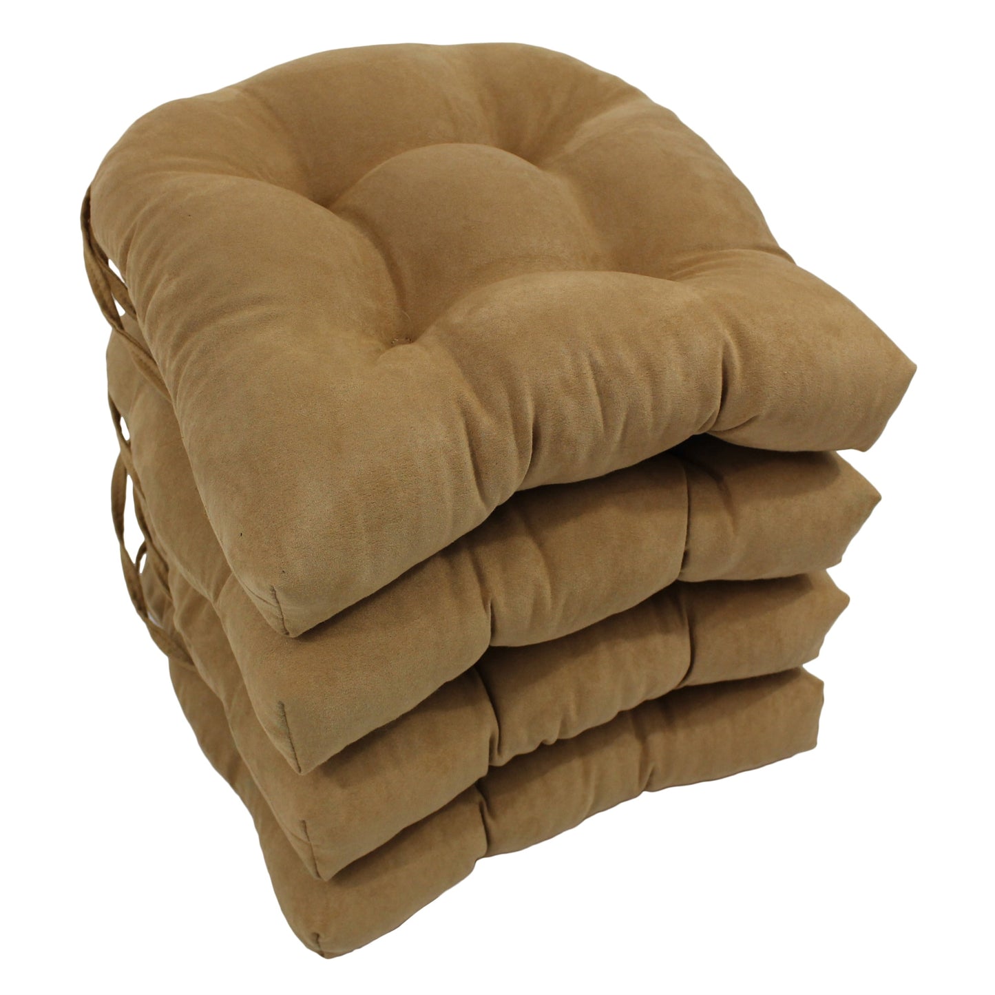Coussins de chaise d'intérieur en microsuède en forme de U de 16 pouces (lot de 2, 4 ou 6)