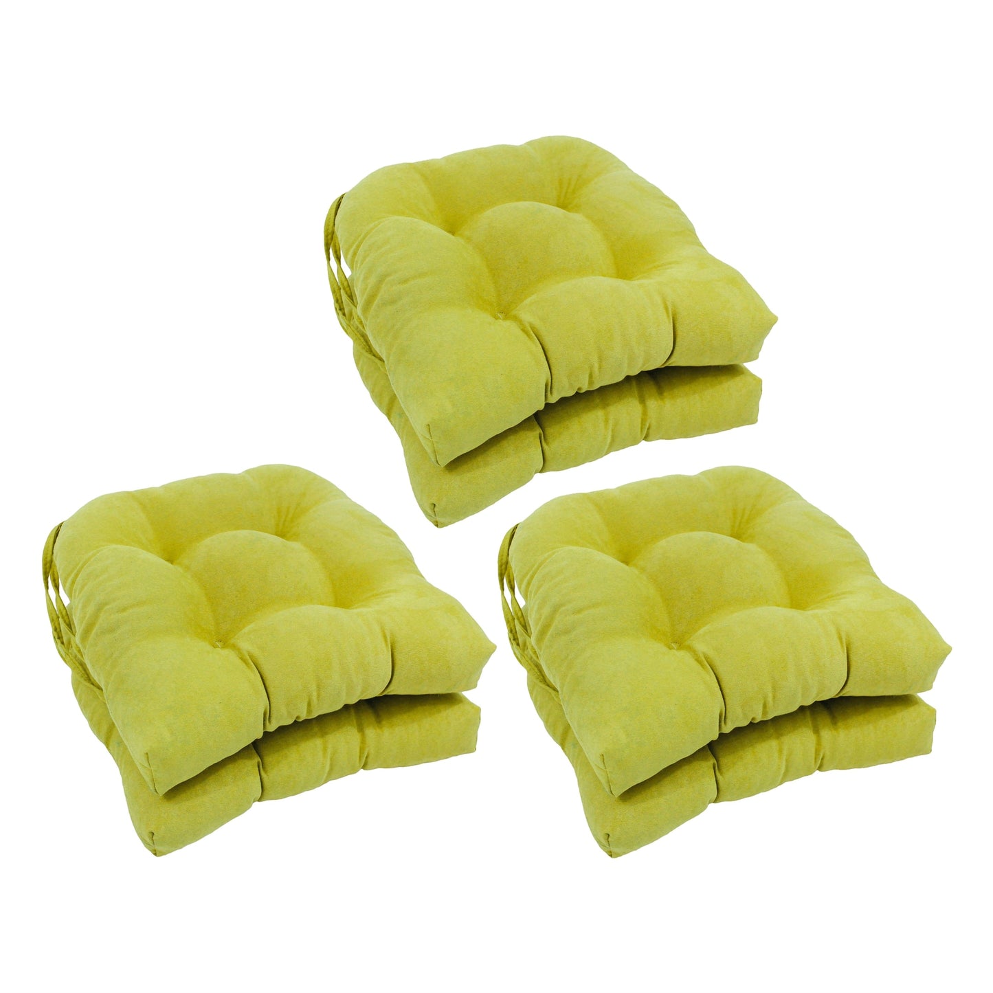 Coussins de chaise d'intérieur en microsuède en forme de U de 16 pouces (lot de 2, 4 ou 6)