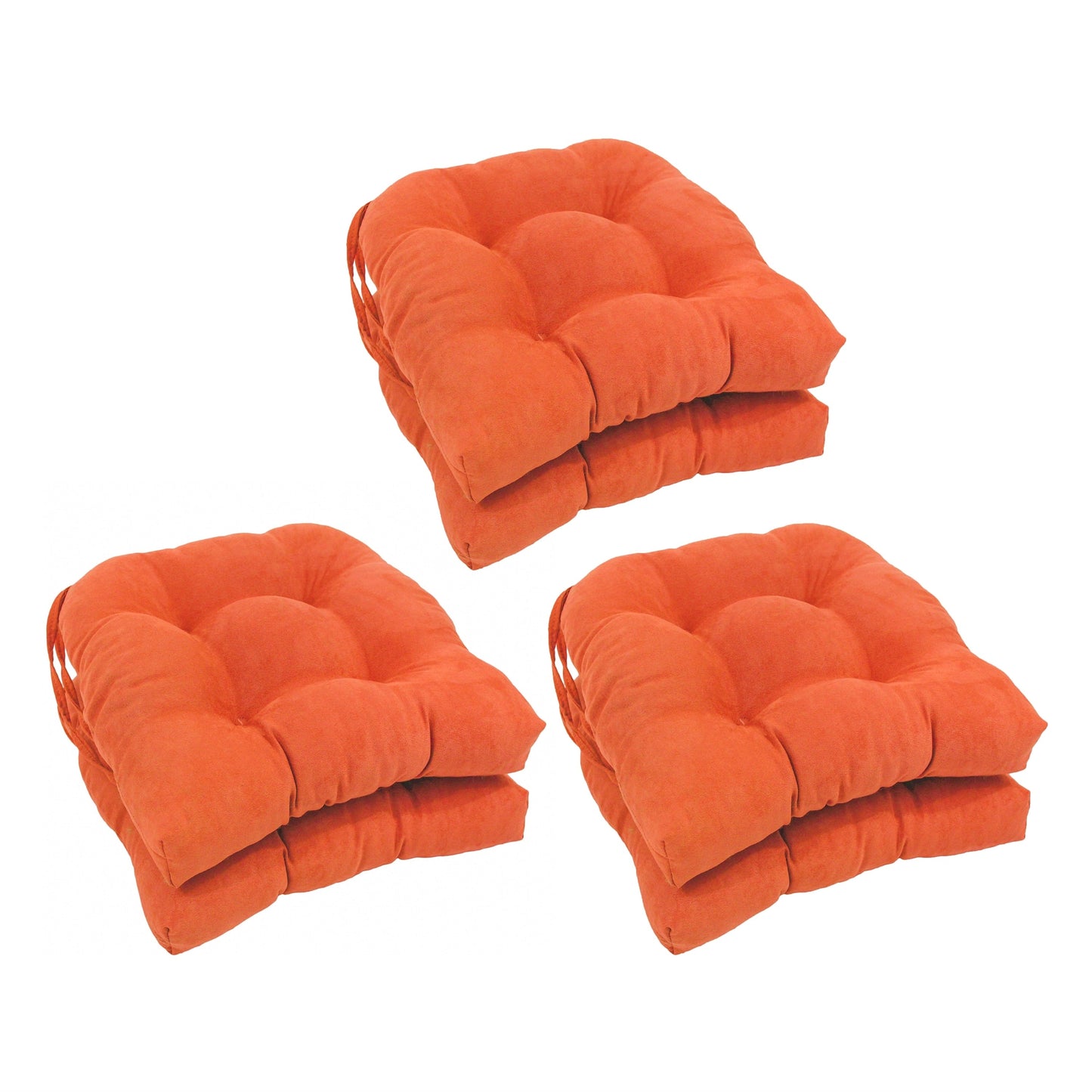 Coussins de chaise d'intérieur en microsuède en forme de U de 16 pouces (lot de 2, 4 ou 6)