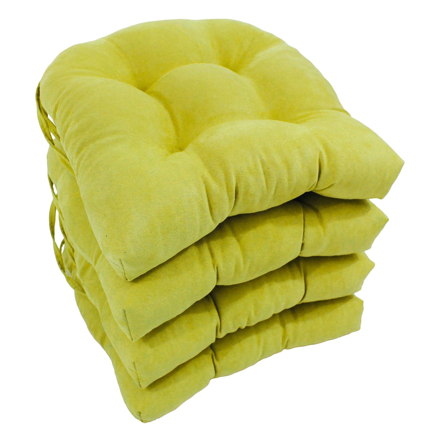 Coussins de chaise d'intérieur en microsuède en forme de U de 16 pouces (lot de 2, 4 ou 6)